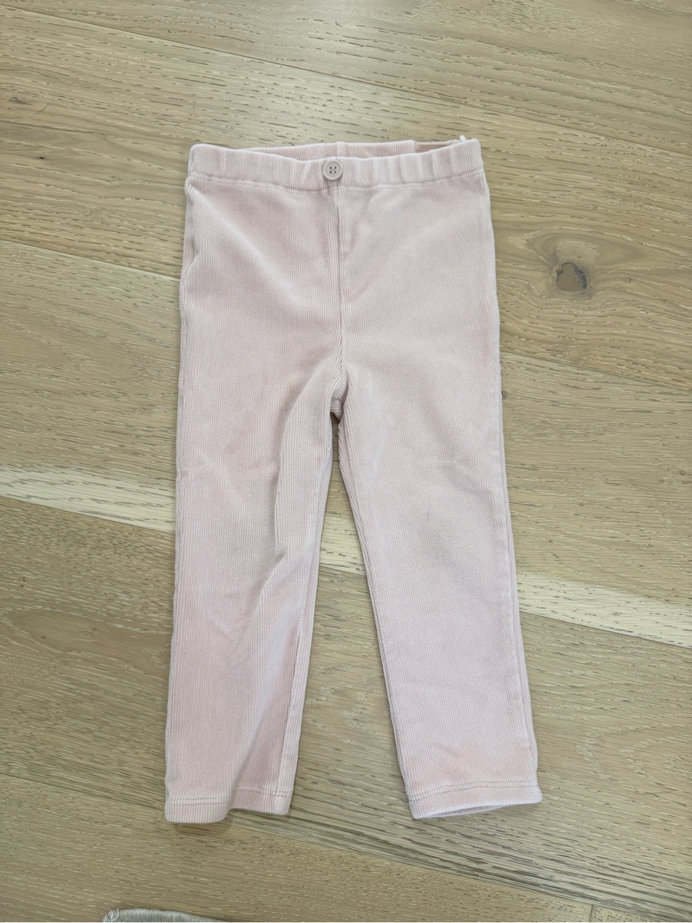 H&M Light Pink Corduroy Pull-On Leggings
